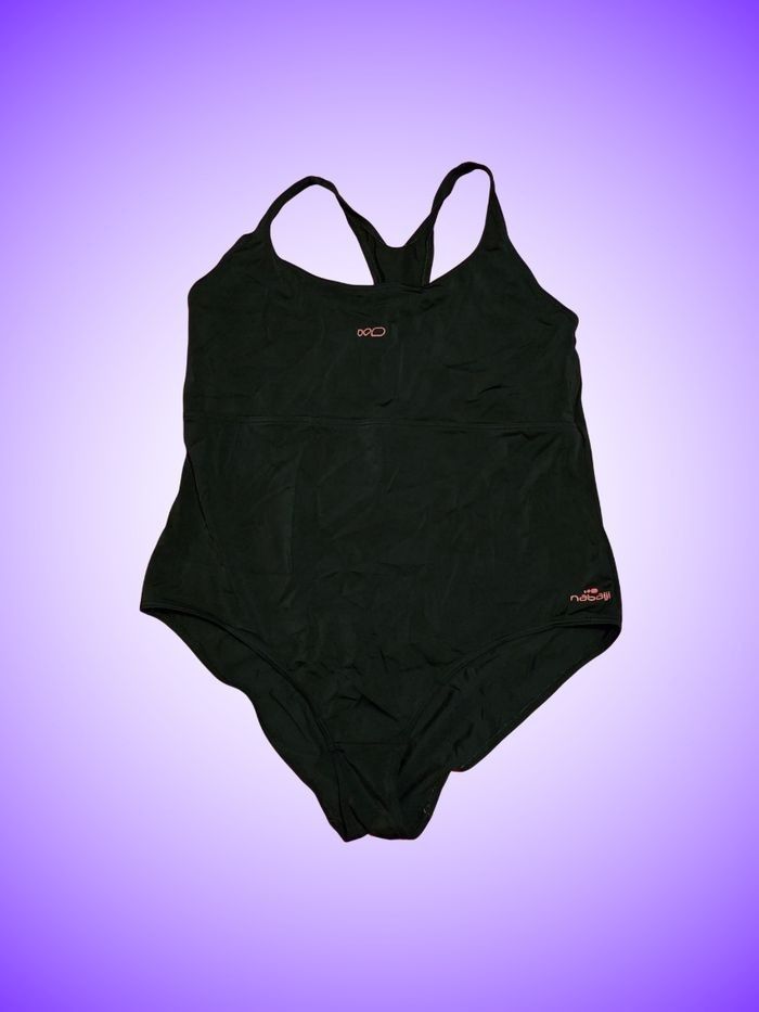 Maillot de Bain 1 Pièce Nabaiji Noir – Dos Nageur – Soutien Modéré – Natation – Taille 50 5XL – Neuf, Sans Étiquette