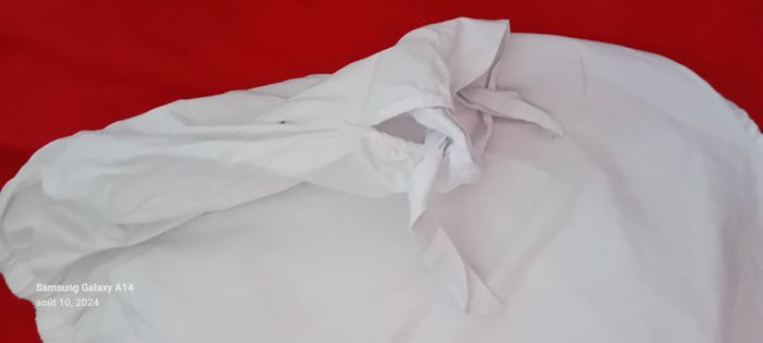 Blouse col elastique manches à nouer blanche femme M justfab - photo numéro 9