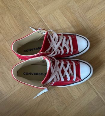 Converse montantes rouge 40 comme neuf 