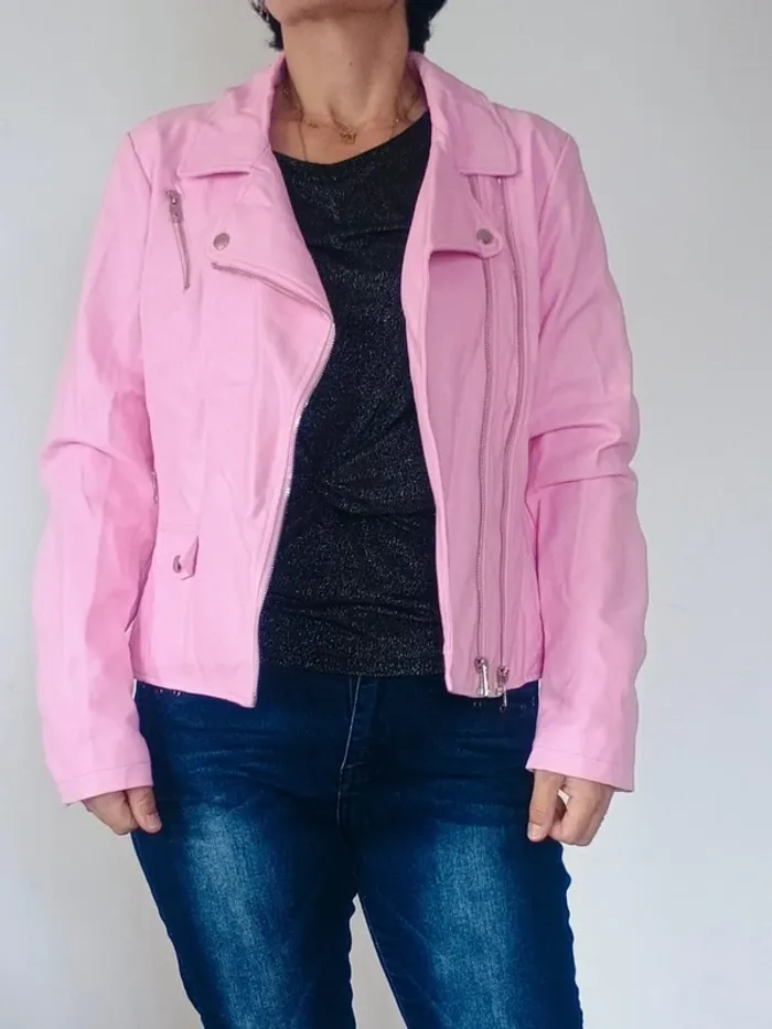 blouson type perfecto rose T42 - photo numéro 2