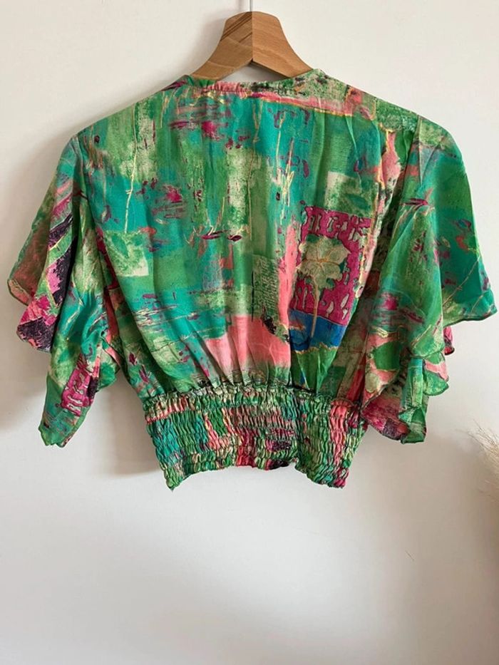 Ensemble d’été jupe + crop top vert - photo numéro 3