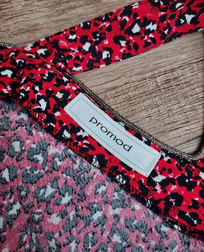 Jolie blouse Promod rouge et noir - photo numéro 5