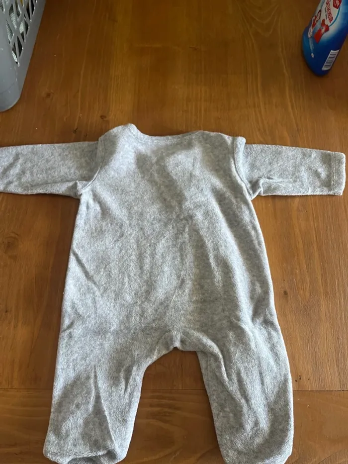 Pyjama grenouillère velours 1 mois - photo numéro 3