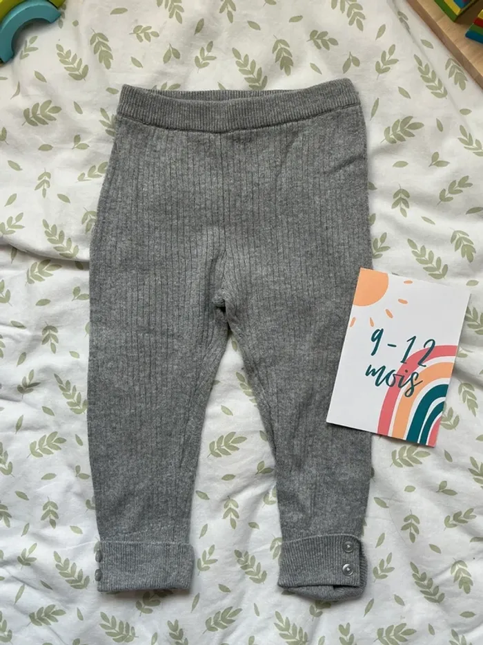 legging côtelé gris zara 9/12 mois - photo numéro 2