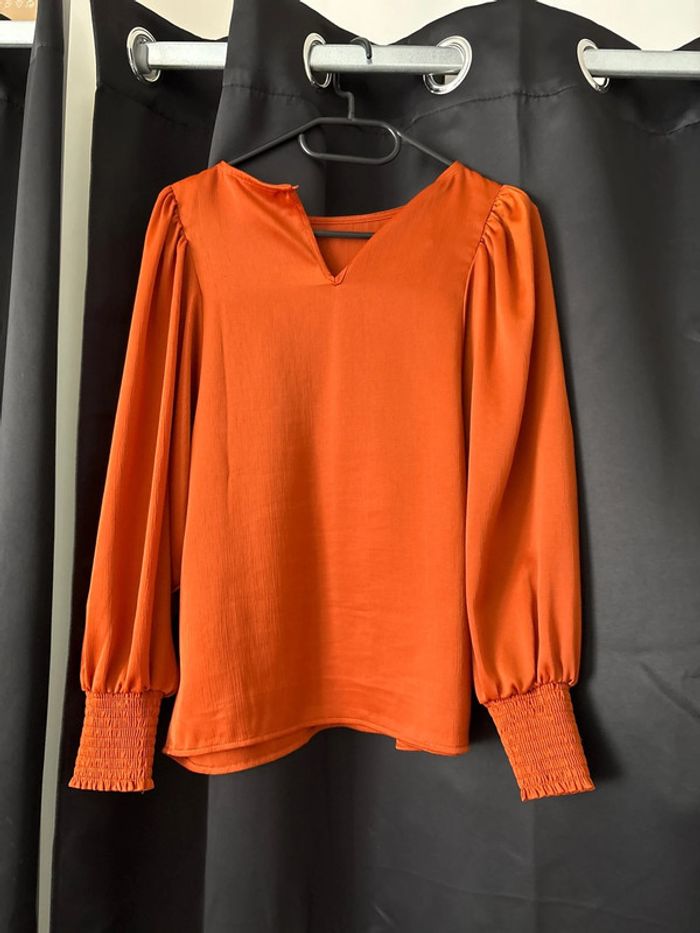 Blouse couleur brique - photo numéro 2