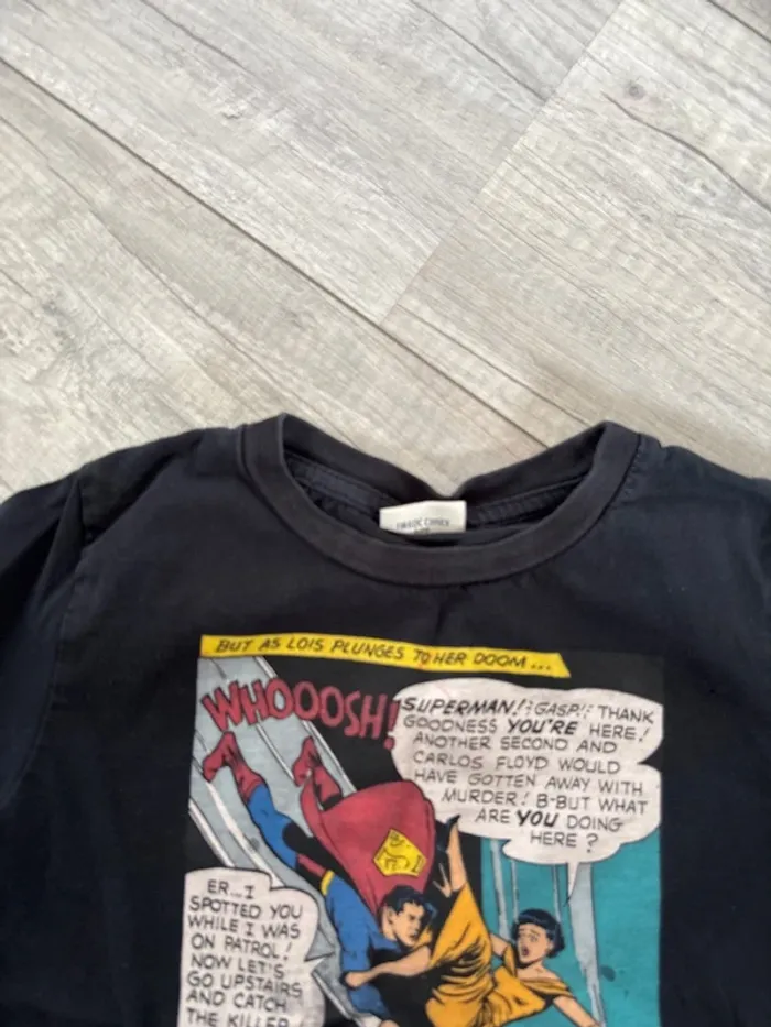 T-shirt noir, Superman - photo numéro 2