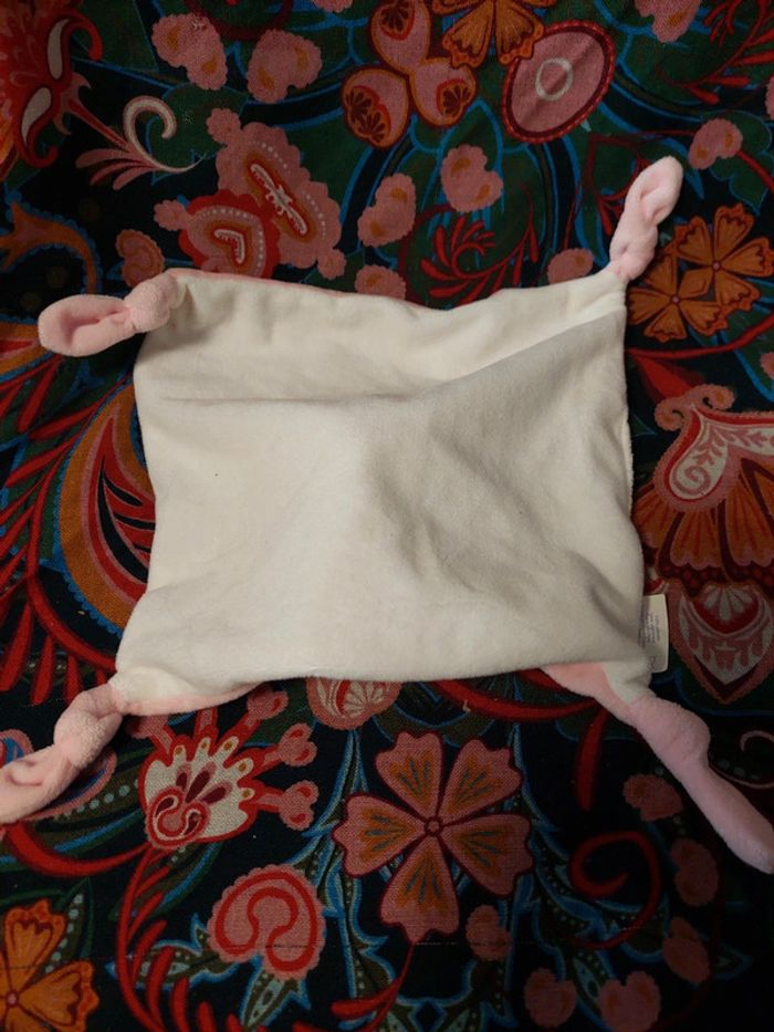 Picot - doudou plat lapin rose - photo numéro 3
