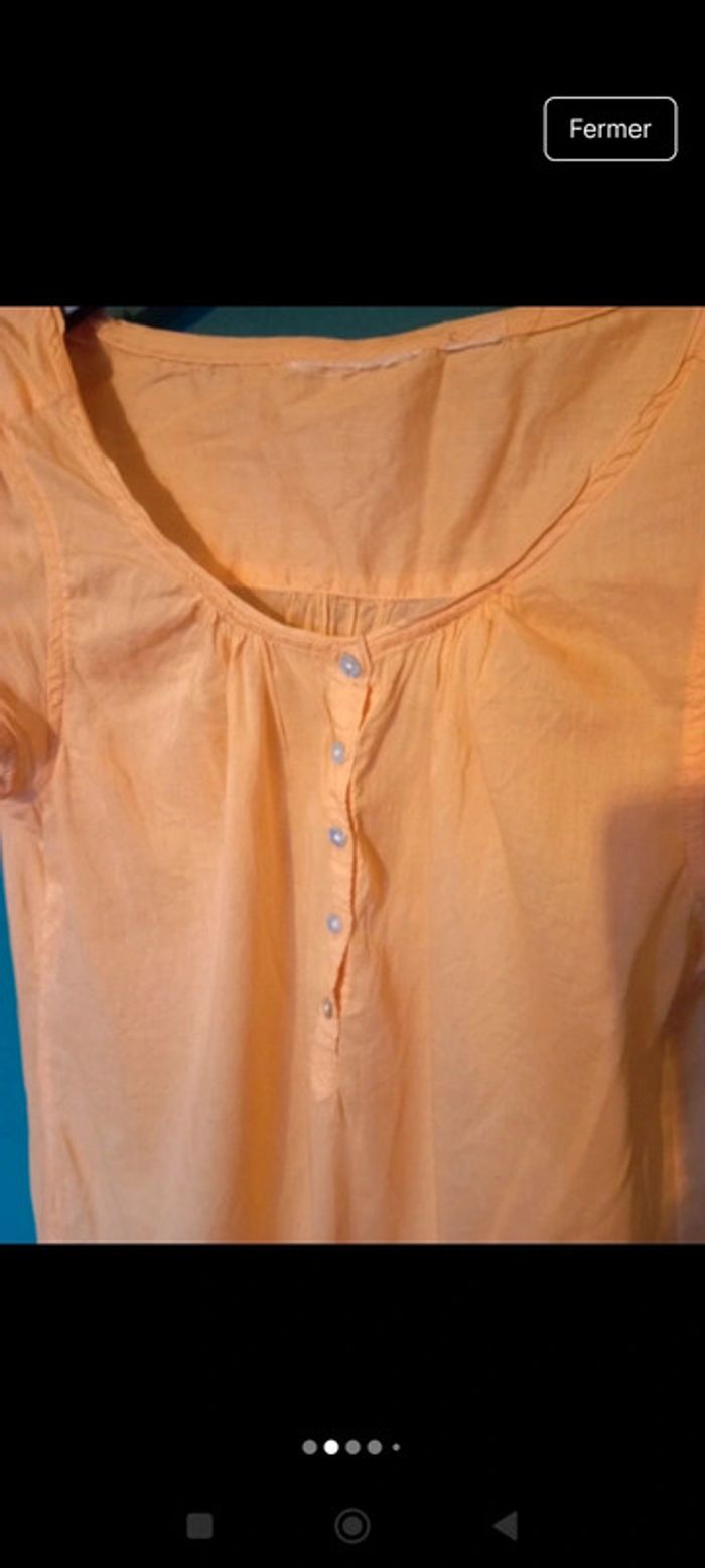 Blouse couleur abricot - photo numéro 2