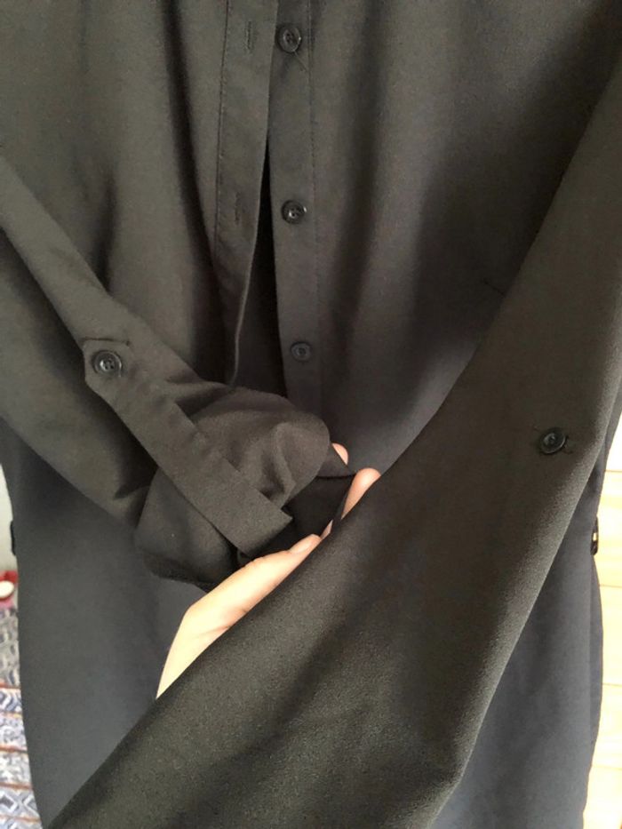 Robe chemise tunique noir - photo numéro 4