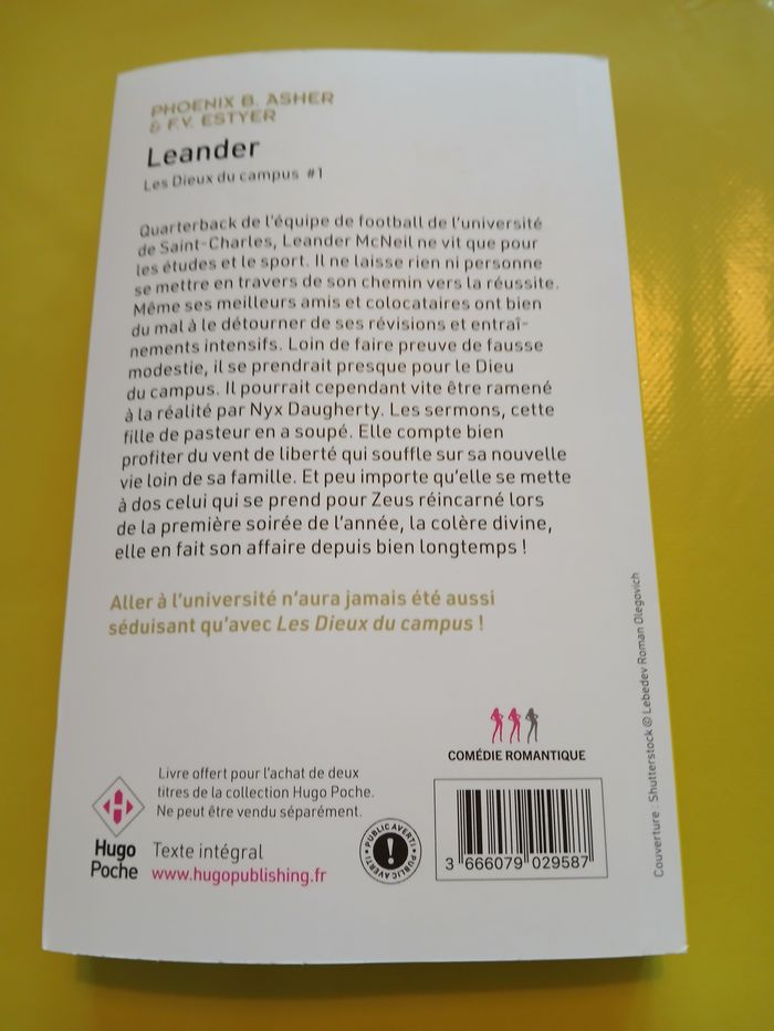 livre leander les dieux du campus 1 - photo numéro 3