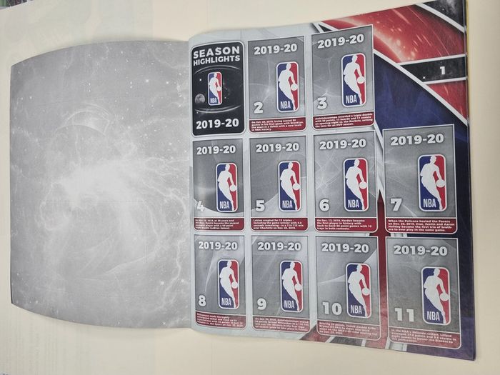 nba 2020 2021 basket album de stickers panini presque vide (15 vignettes collées) - photo numéro 3