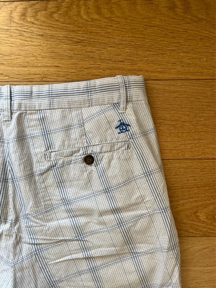 🩳 Short à carreaux blanc et bleu Penguin – Taille 32 🩳 - photo numéro 5