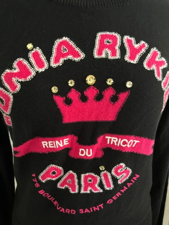 Magnifique pull avec écritures Sonia Rykiel taille S - photo numéro 2