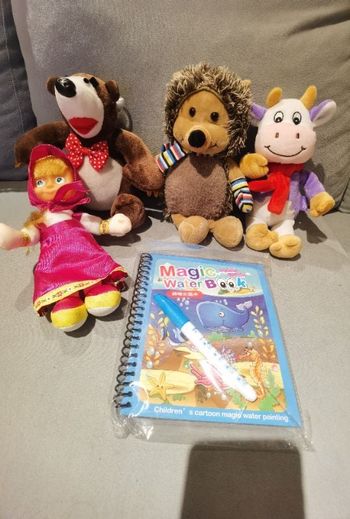 Ensemble peluches +livre