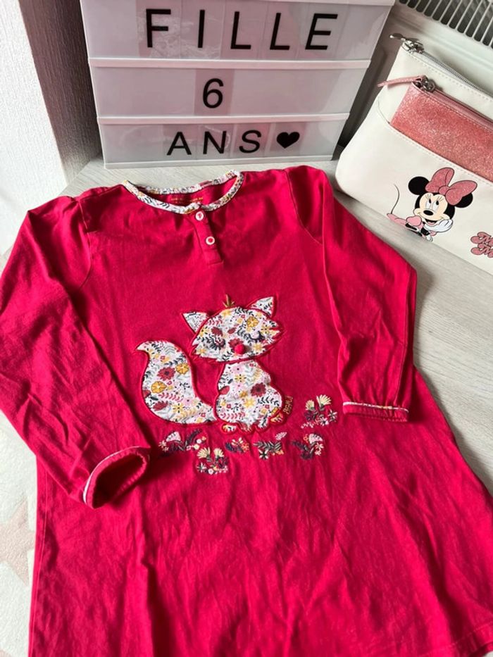 Robe de nuit sergent major 6 ans rouge