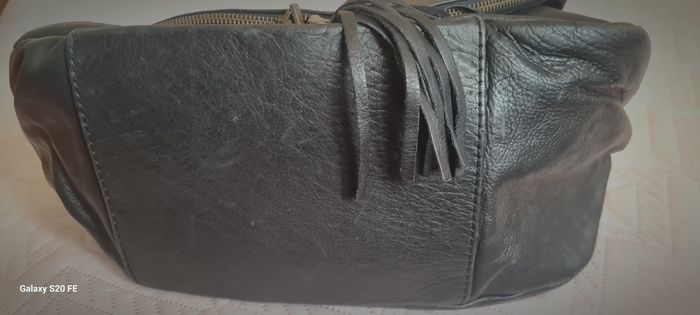 Sac besace cuir noir - photo numéro 2