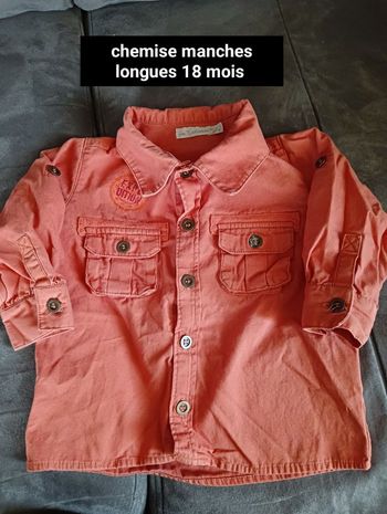 Chemise manches longues 18 mois