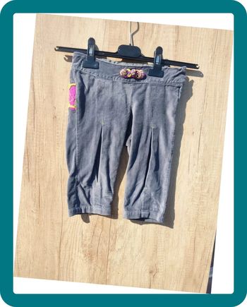 Pantalon 3/4 gris velours 4 ans Orchestra