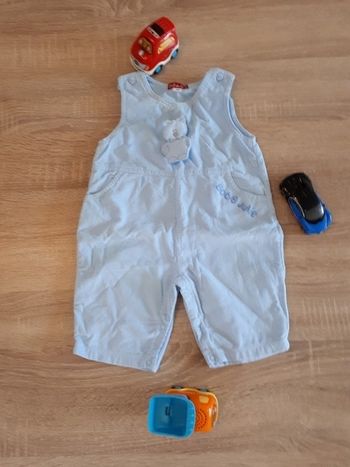 salopette en coton 3 mois ourson