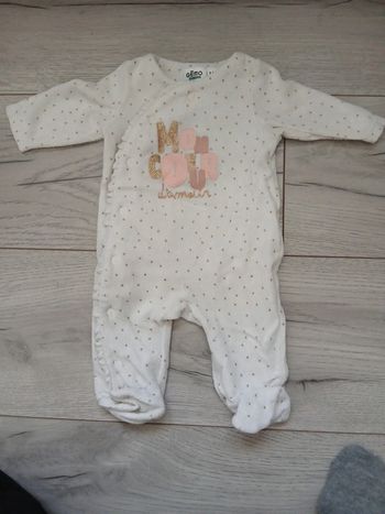 Pyjama velour ~ Gemo ~ 1mois