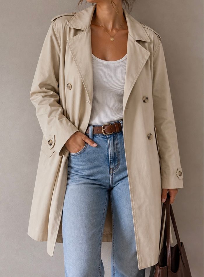 Trench long à ceinture fille - photo numéro 1