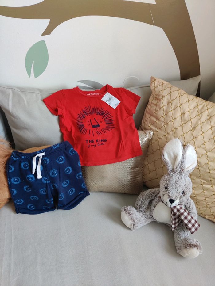 Ensemble short + t-shirt lion