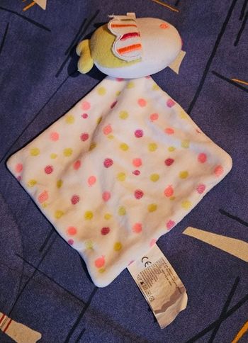 doudou blanc à pois