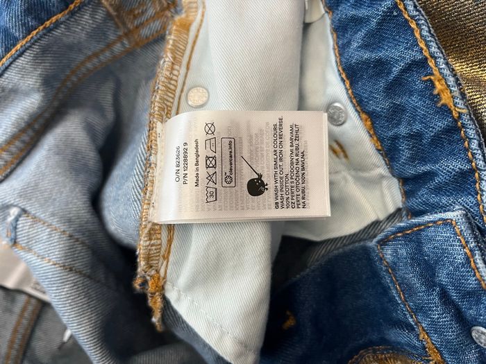 Jean droit doré et bleu Monki - photo numéro 7