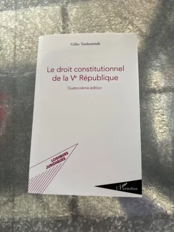 Livre le droit constitutionnel de la Ve République