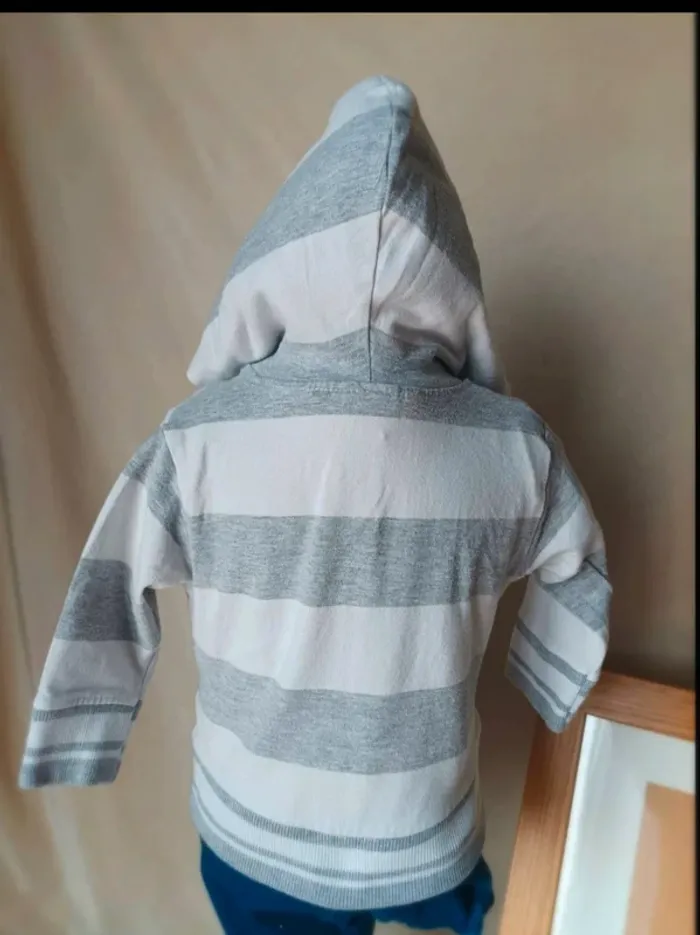 Jolie sweat zippé à capuche Boîte à Malices garçon 3 mois - photo numéro 4