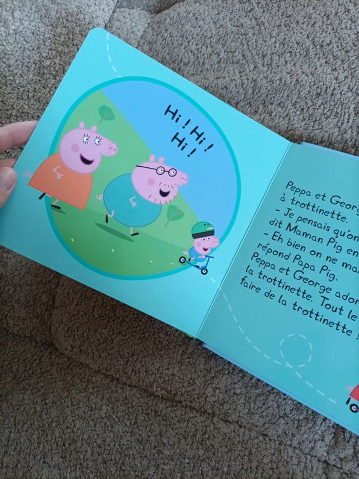 Livre Peppa pig cartonné : Peppa fait de la trottinette - photo numéro 12