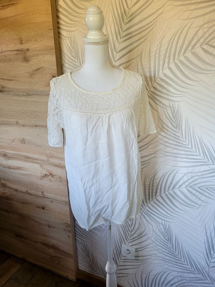Blouse blanc crème taille M
