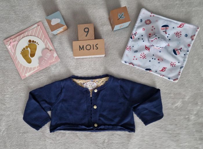 Gilet court bleu celeste - 9M - Sergent Major (TBE)