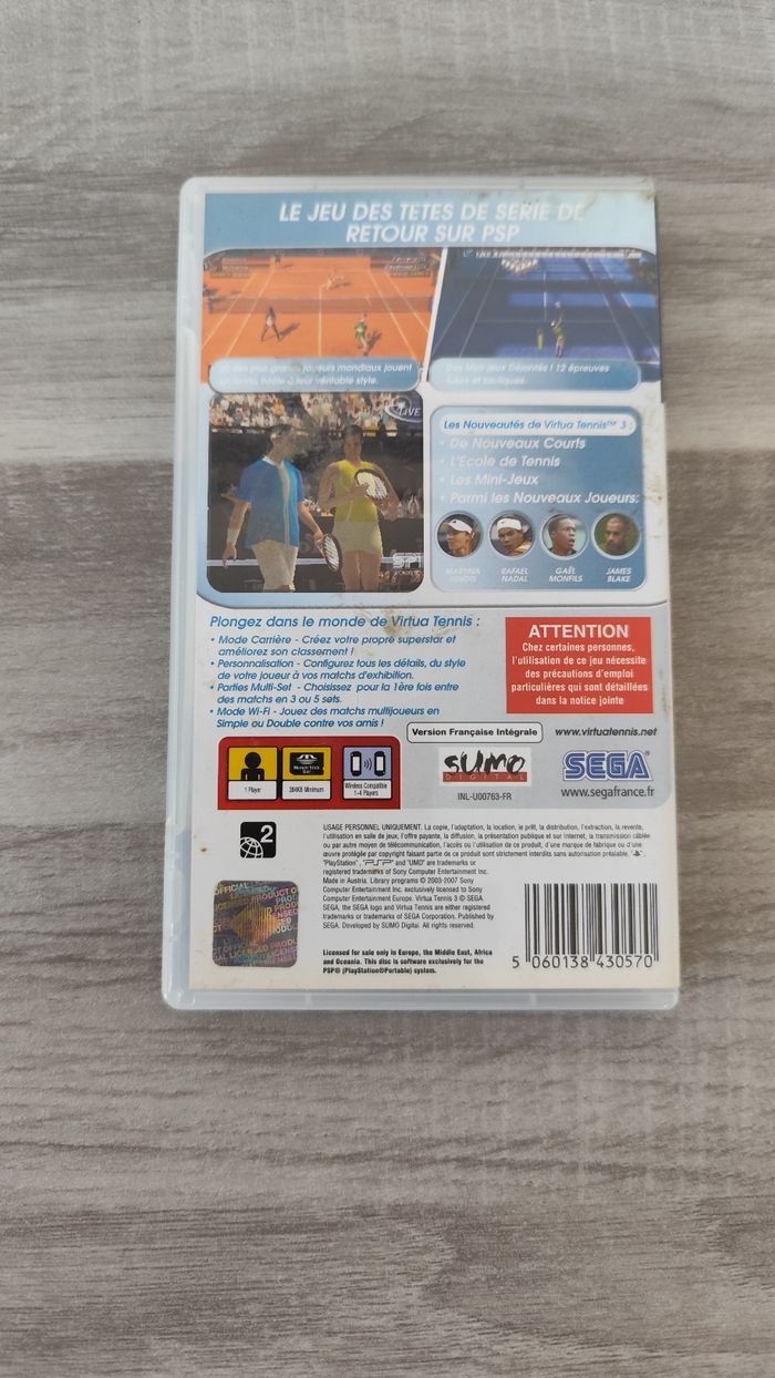 Jeu psp vitua tennis 3 - photo numéro 2