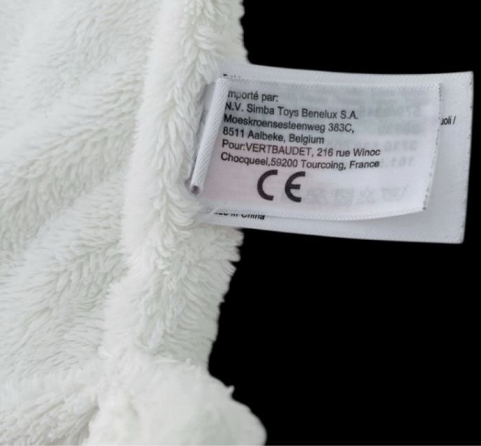 ❤️B5691 Doudou Plat Lapin Mouchoir Blanc Vertbaudet Étoiles - photo numéro 2