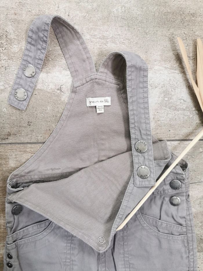 🍓Très jolie Salopette gris taupe 🍐18mois 100%coton🍒 - photo numéro 4
