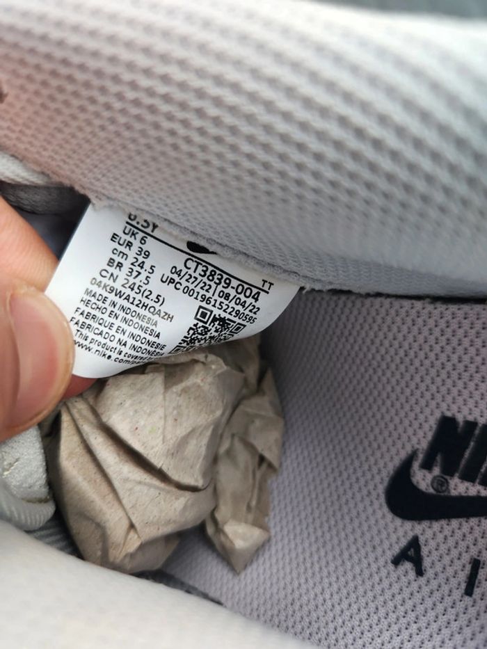 Nike air force 1 gris argenté taille 39 neuves - photo numéro 8