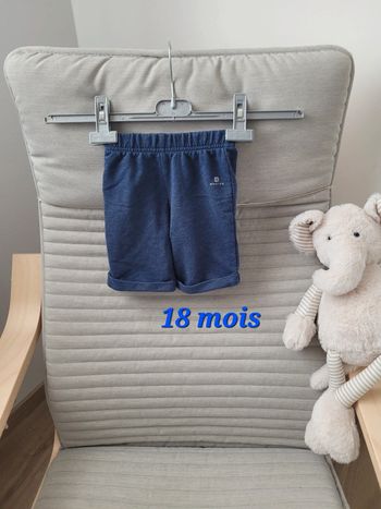 Short bleu 18 mois