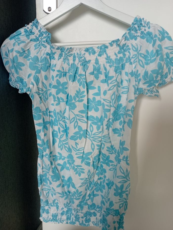 T-shirt bleu et blanc - photo numéro 5