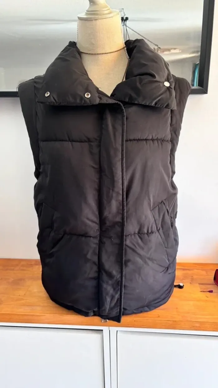 💕 veste sans manche noire taille 34 XS #bershka - photo numéro 4