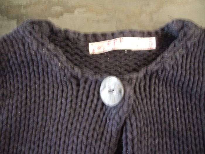 Gilet sans manche coton CFK 5 ans coton marine et doré - photo numéro 2