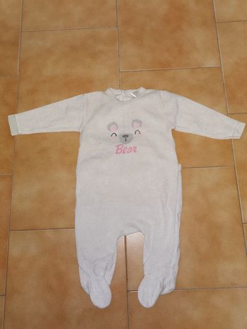 Pyjama velours ours 6mois