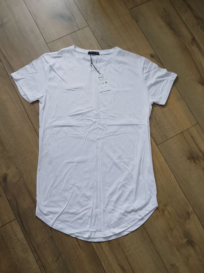 T-shirt uni blanc en coton pour homme manches courtes S MTX
