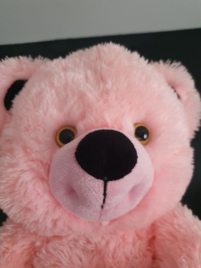 Ourson rose et noir 40cm - photo numéro 5