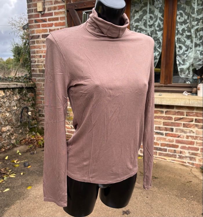 🤎 Col roulé taupe – Promod – Taille 36 - photo numéro 3