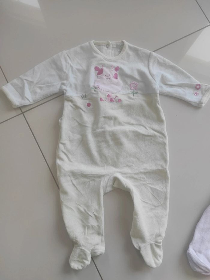 Lot de 3 pyjamas velours fille 9 mois 71 cm kiabi - photo numéro 9