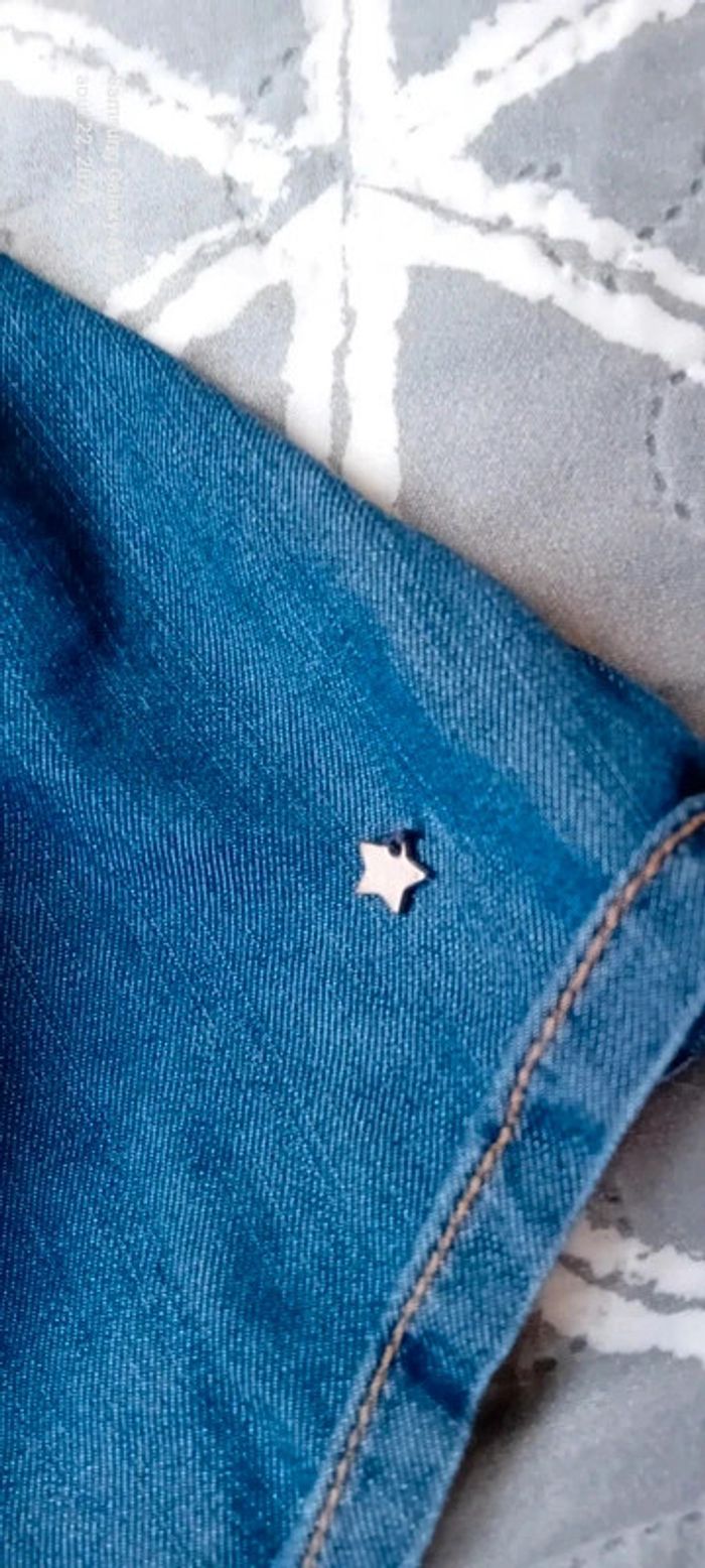 Jupe en jean plissée taille élastique bleu fille 10 ans tape à l oeil - photo numéro 3