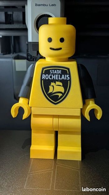 Figurine briques 💛 Stade Rochelais - Impression 3D unique