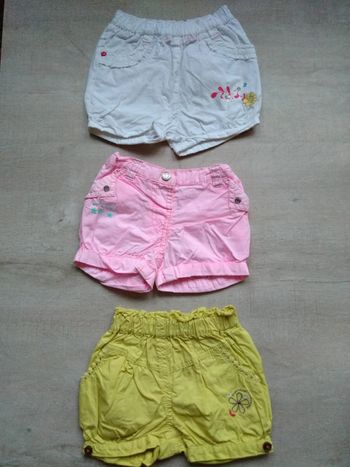 Lot de 3 shorts,gemo, orchestra, taille 12 mois