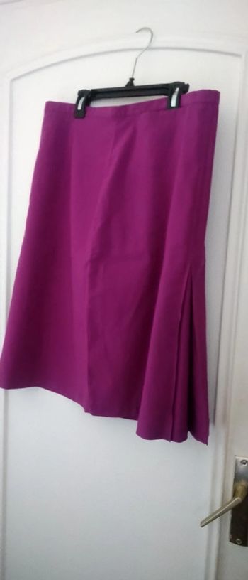 Jupe mi longue trapèze violet femme M